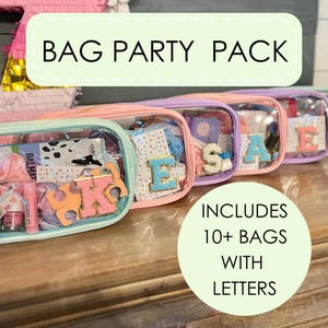 PARTY FAVOR BAG | Clear Front |  Bachelorette Bag | Bridal Party Bag | Girl Birthday Party Favor | Tween Party Favor | Kid Birthday Party