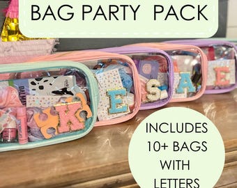 PARTY FAVOR BAG | Clear Front |  Bachelorette Bag | Bridal Party Bag | Girl Birthday Party Favor | Tween Party Favor | Kid Birthday Party