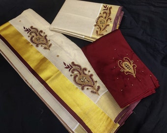 Kerala Settu Mundu | Etsy