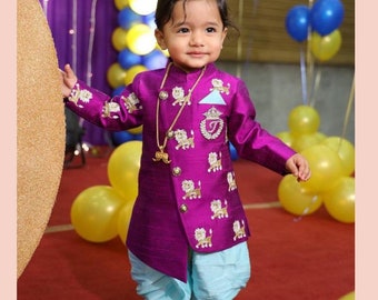 Enfants Sherwani pour enfants et garçons Sherwani Vêtements ethniques Sherwani Cadeau pour anniversaire