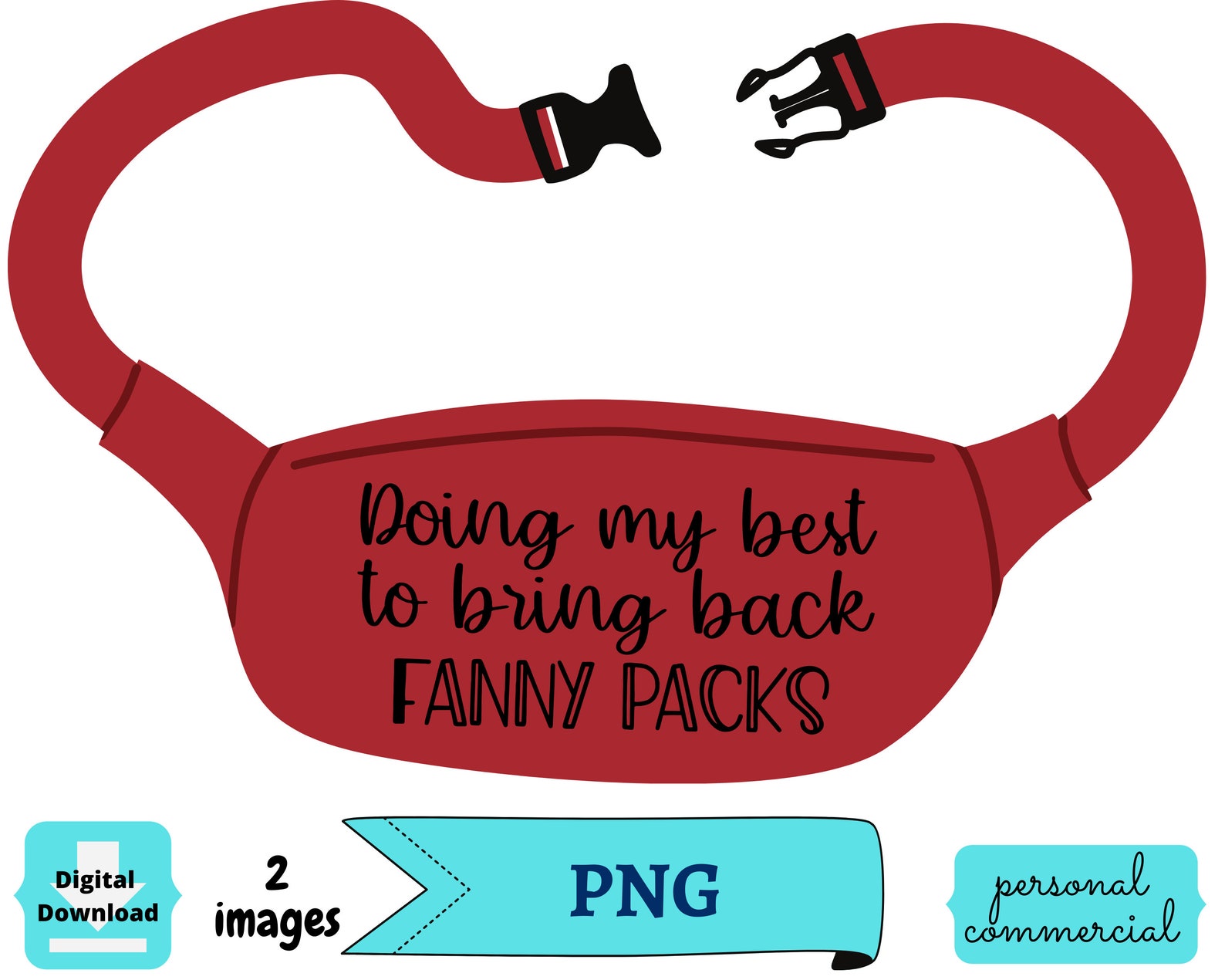 Fanny Pack Clip Art for Instant Download - Etsy