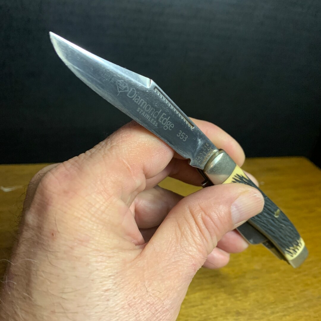 Imperial Diamond Edge Pocket Knife 3 Blade Stockman Etsy