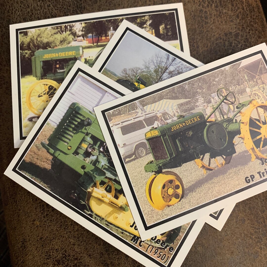 Vintage John Deere Tractor Trading Cards lot of 23 different Etsy México