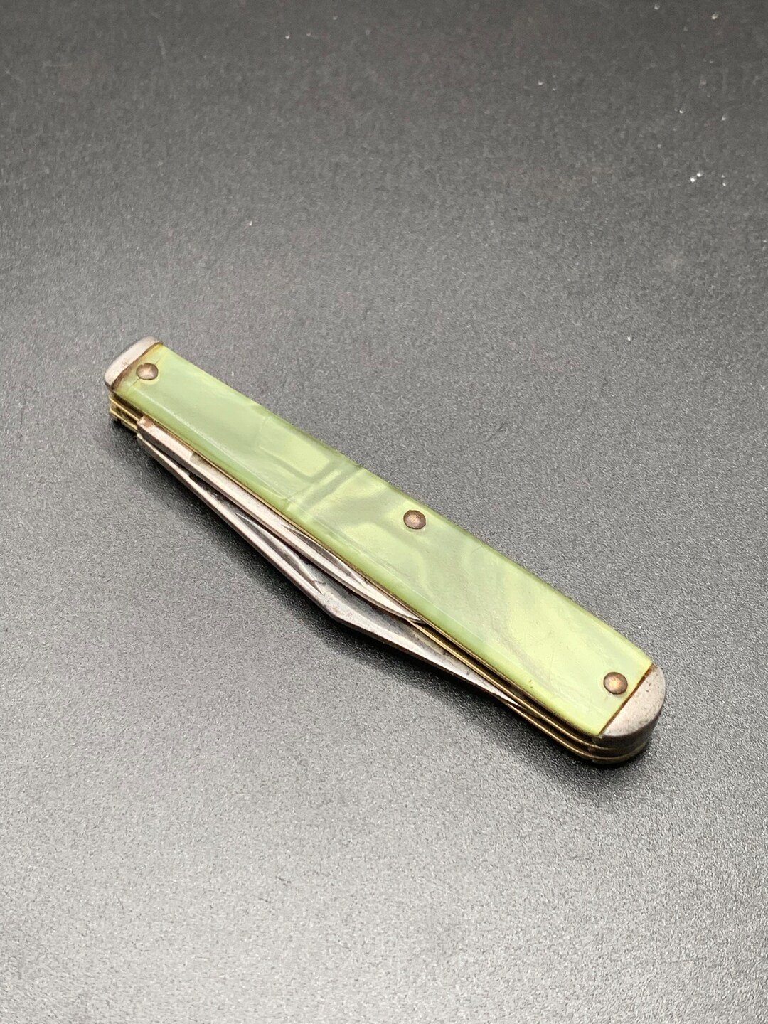 Camco 2 Blade Jackknife Pocket Knife With Beautiful Green Etsy