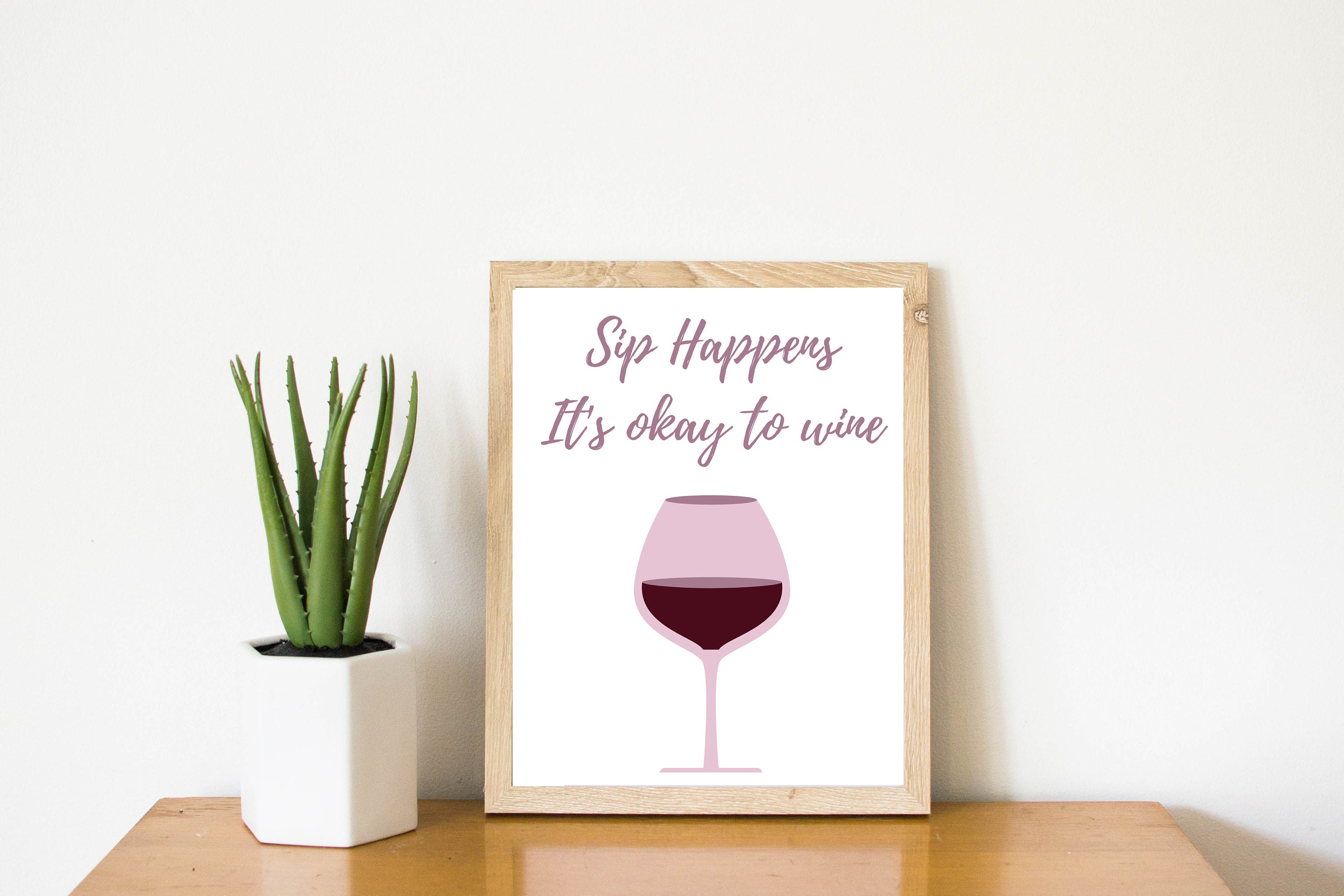 Sip Happens It's Ok To Wine Quote Wijn Humor Wijn Wijn Etsy