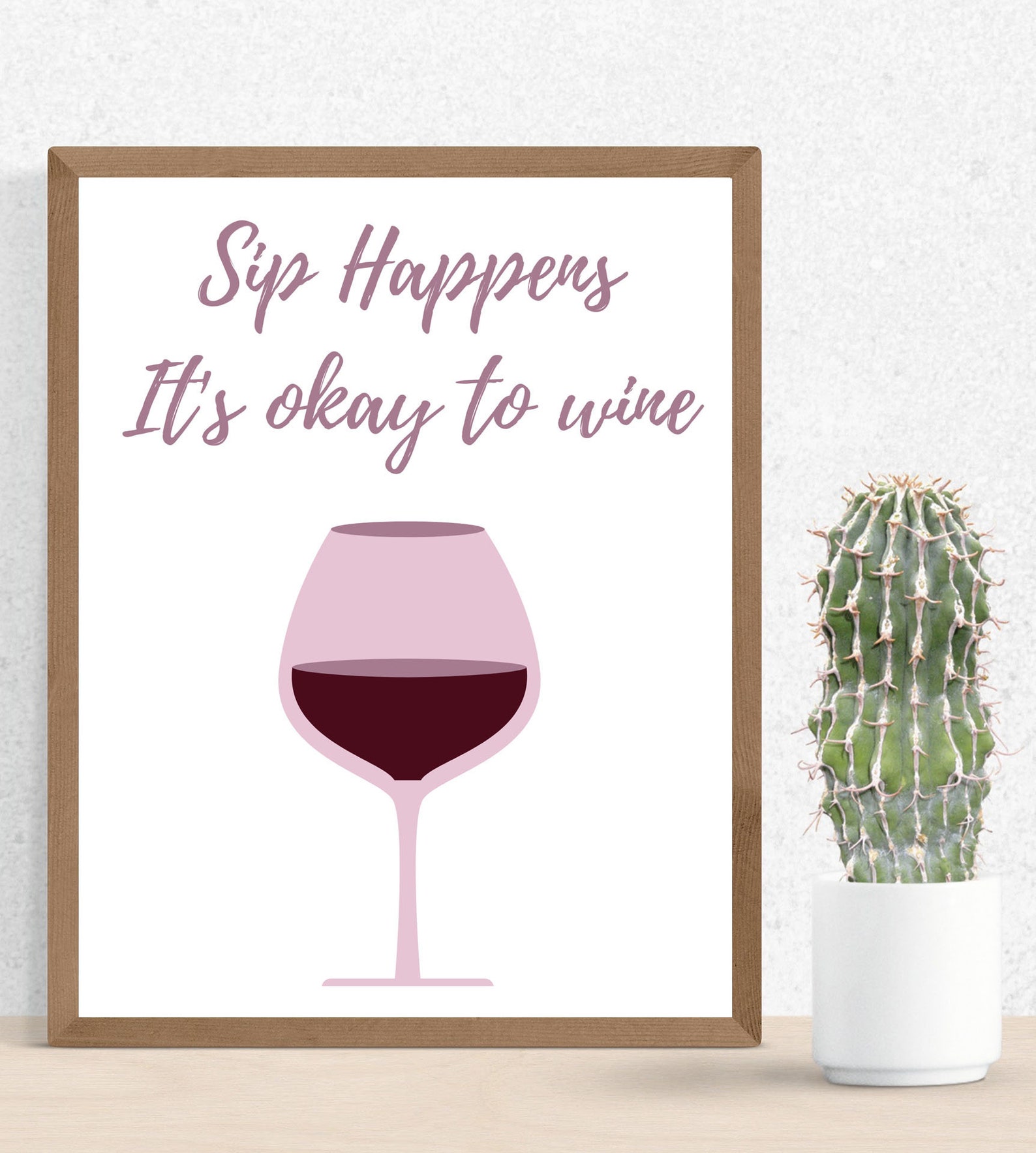 Sip Happens It's Ok To Wine Quote Wijn Humor Wijn Wijn Etsy