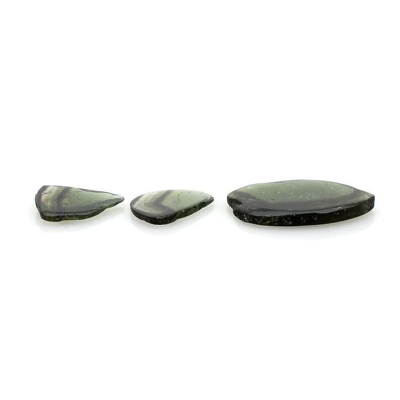 Gemstone For Jewelry Loose Tourmaline Gemstone 3 Pieces Watermelon Tourmaline Smooth Slice Uneven Shape Natural Loose Gemstone Plain