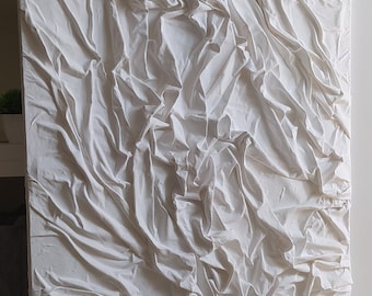 Plaster wall art/ texture wall art/ White textured wall art/ Minimalist Art/plaster art/ Modern Wall Art