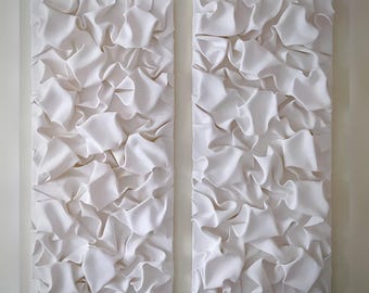 Wall sculpture 3D wall art  Sculptural plaster wall art spackle wall art textured wall art