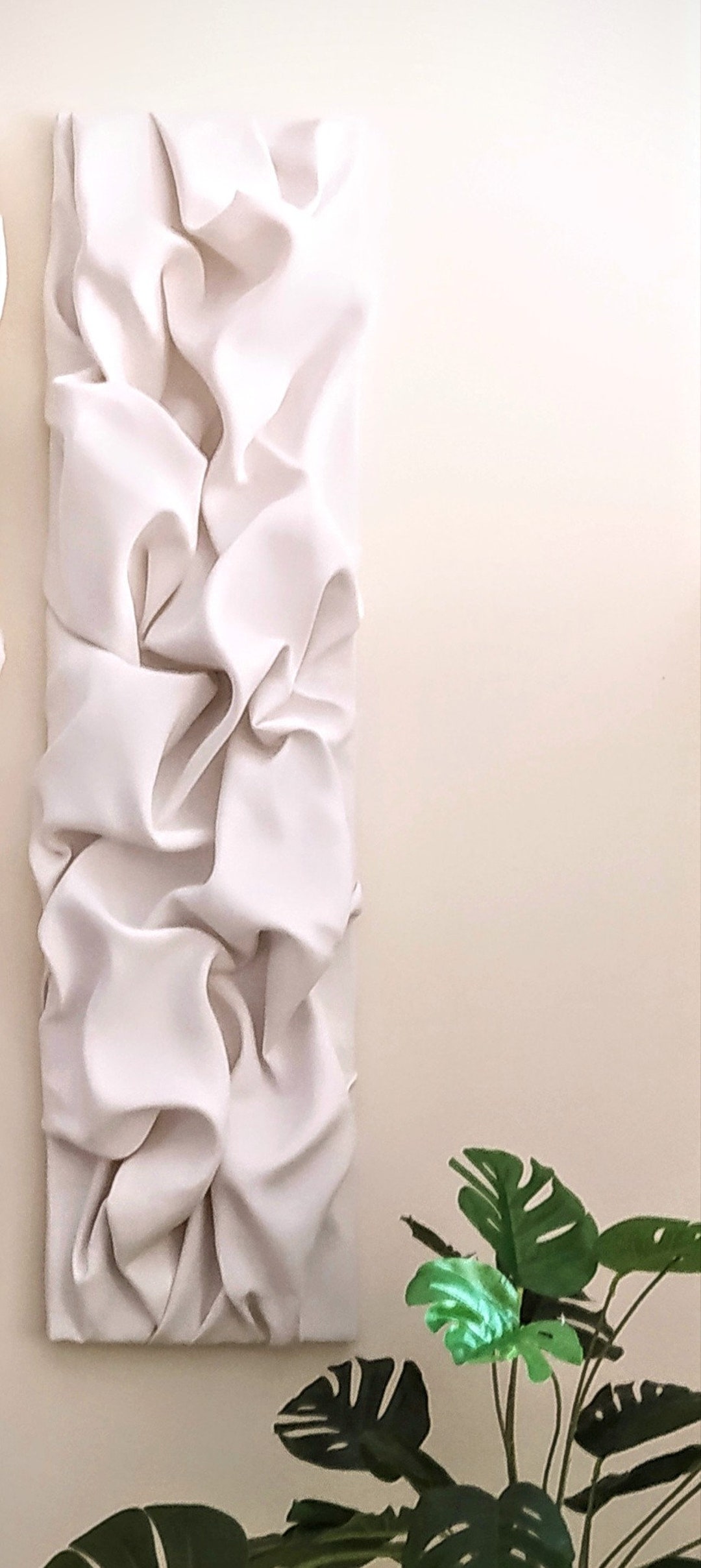 White Wall Art Textured Plaster Painting Abstract Sculptural Etsy