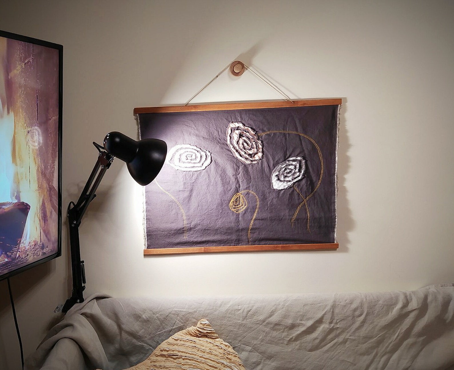 Abstract Textile Art/wall Art/wall Hanging/home Etsy