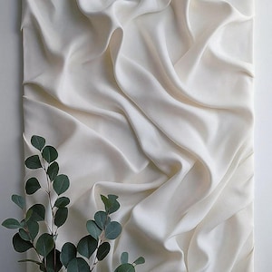 Arte de pared blanco, pintura de yeso texturizado, pintura escultórica abstracta, escultura de pared, arte de pared minimalista, lienzo minimalista