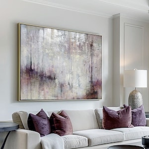 Burgundy Canvas Wall Art, Large Bordeaux and Maroon Canvas Textured Painting