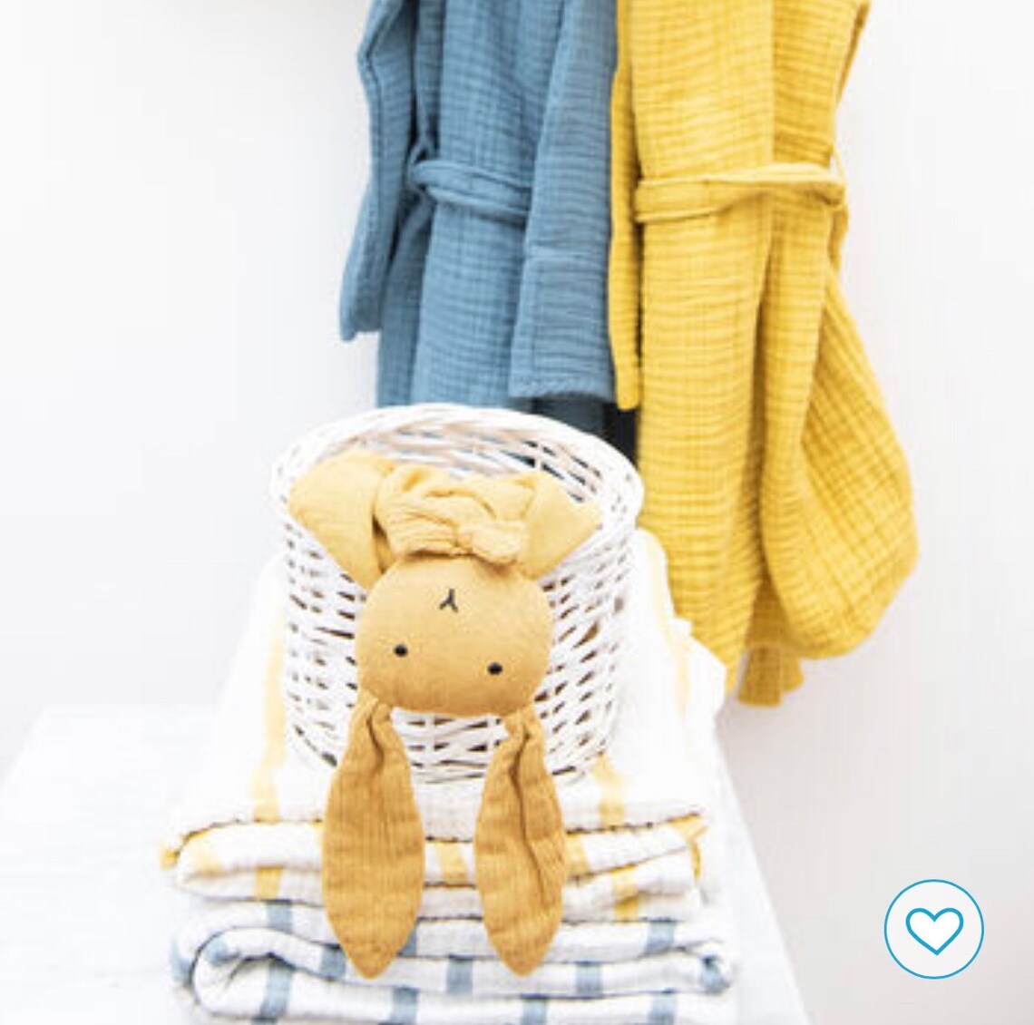 Bunny muslin comforter Baby easter gift Bunny comforter Etsy