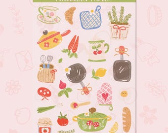 Kitchen Stickers | Water-Resistant Transparent Matte Stickers | HM0060