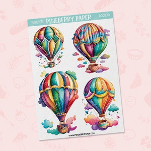 Ballon Aufkleber | Bunt | Dekorativ | Planer | Zeitschrift | Scrapbooking | DC0270
