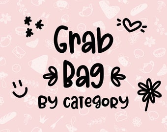 Grab Bag by Category Stickers | Mystery Bag | Random | Surprise | Planner Stickers (5 sheet in a pack)