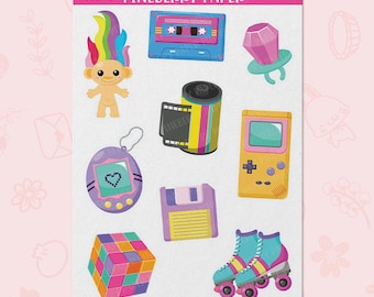 90's Pop Culture Stickers | Toys | Retro| Nostalgia | Junk Journal | DC0024