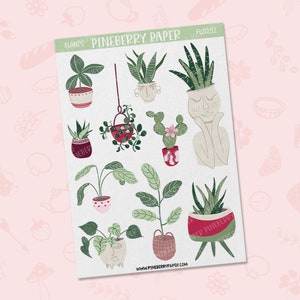 Plantas / Florales / Colorido / Decorativo / Lindo / Planificador / Diario / Scrapbooking / FL0252