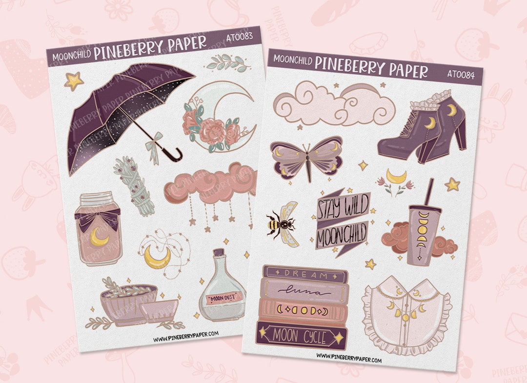 Moonchild Stickers | Purple | Celestial | Magical | Mysterious ...