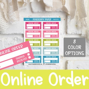 Online Order Sticker | Tracker | Functional Boxes | Planner Stickers (Erin Condren, Happy Planner, Hobonichi, Bujo, Print Pression and more)