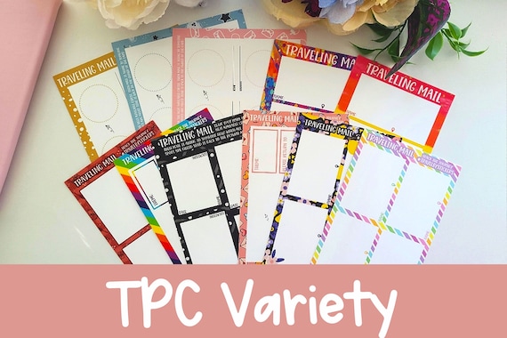 Traveling Postcards Variety Pack | 10 TPCs | Travel Mail | Happy Mail | Snail Mail | Sticker Lovers | 5"x 7" Card | 4"x6" Card