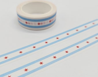 Chicago Flag Washi Tape | 15mm by 10m
