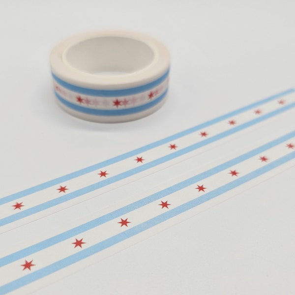 Chicago Flag Washi Tape | 15mm by 10m