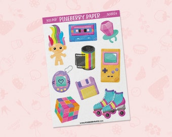 90's Pop Culture Stickers | Decorative | Toys | Retro | Planner Stickers | Scrapbooking | Nostalgia | DC0024