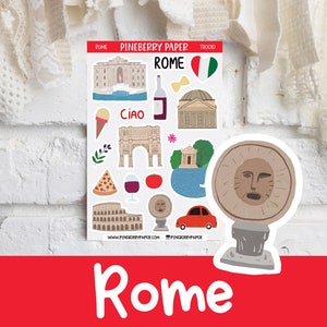 Rome Stickers | Deco | Italië | Reizen | Europa | Bezoek | Reislust | Planner Stickers | Bujo | Bullet Journal TR0010