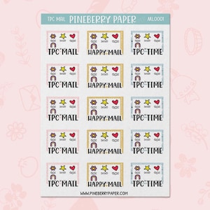 TPC Mail Stickers | Happy Mail | Traveling Postcard | Water-Resistant Matte Vinyl | ML0001 image 1