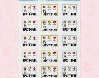 TPC Mail Stickers | Happy Mail | Traveling Postcard | Water-Resistant Matte Vinyl | ML0001