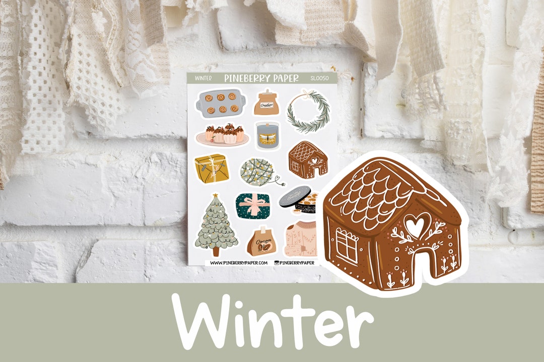 Cozy Winter Stickers Deco Christmas Holiday Gift Staying in Planner ...