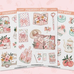 Peachy Stickers | Peaches | Floral | Summer | Stationery | Spring | Planner | Bujo | Bullet Journal | Scrapbooking| DC0246 | DC0247 | DC0248
