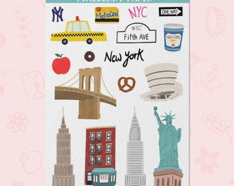 New York City Stickers | NYC | Water- Resistant Matte Vinyl | TR0007