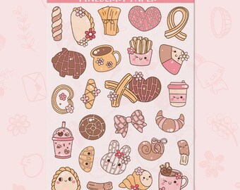 Pan Stickers | Conchas | Water-Resistant Transparent Matte Stickers | FD0196
