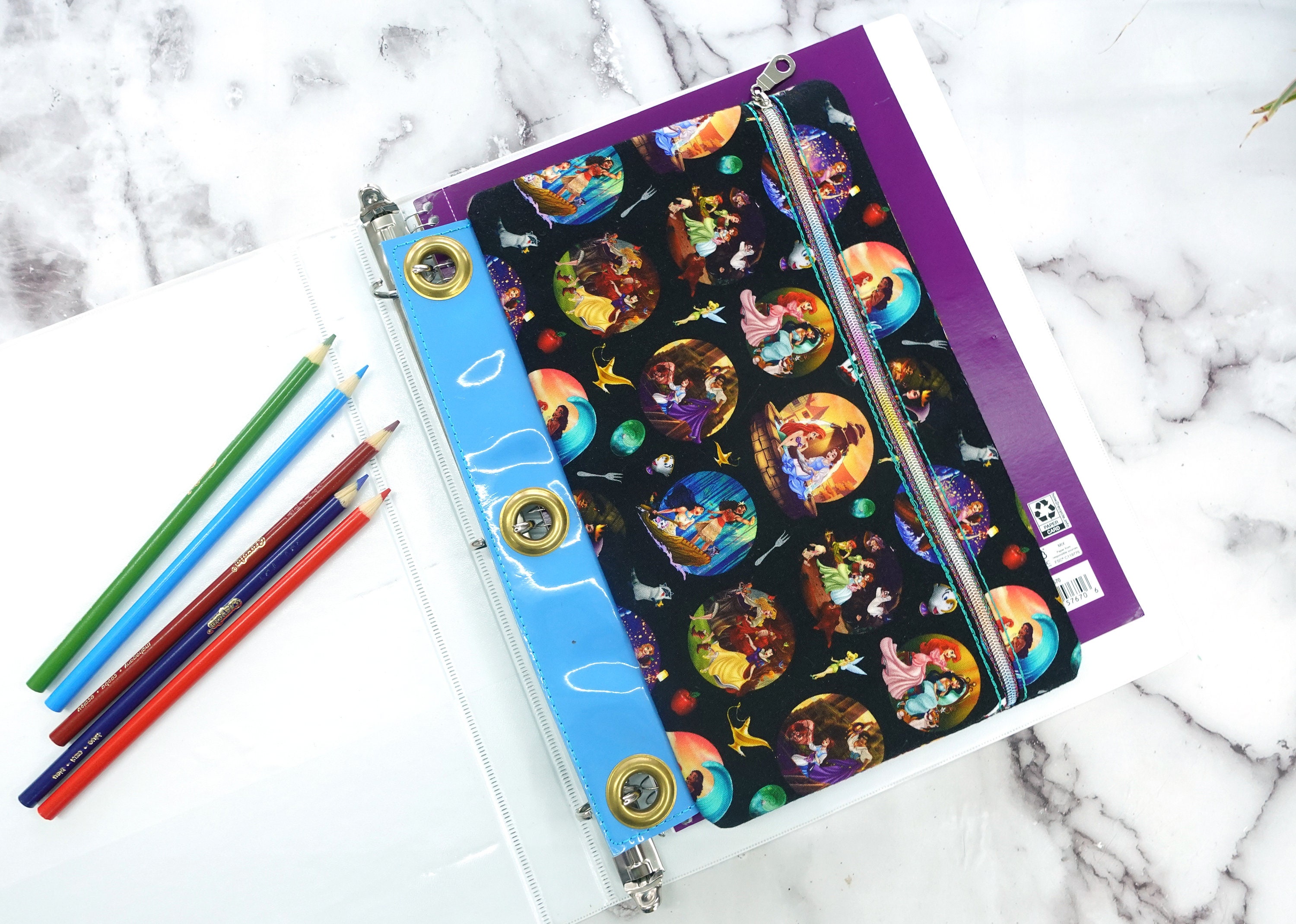 Binder Zipper Pouch 3ring Binder Pouch Pencil Binder Etsy