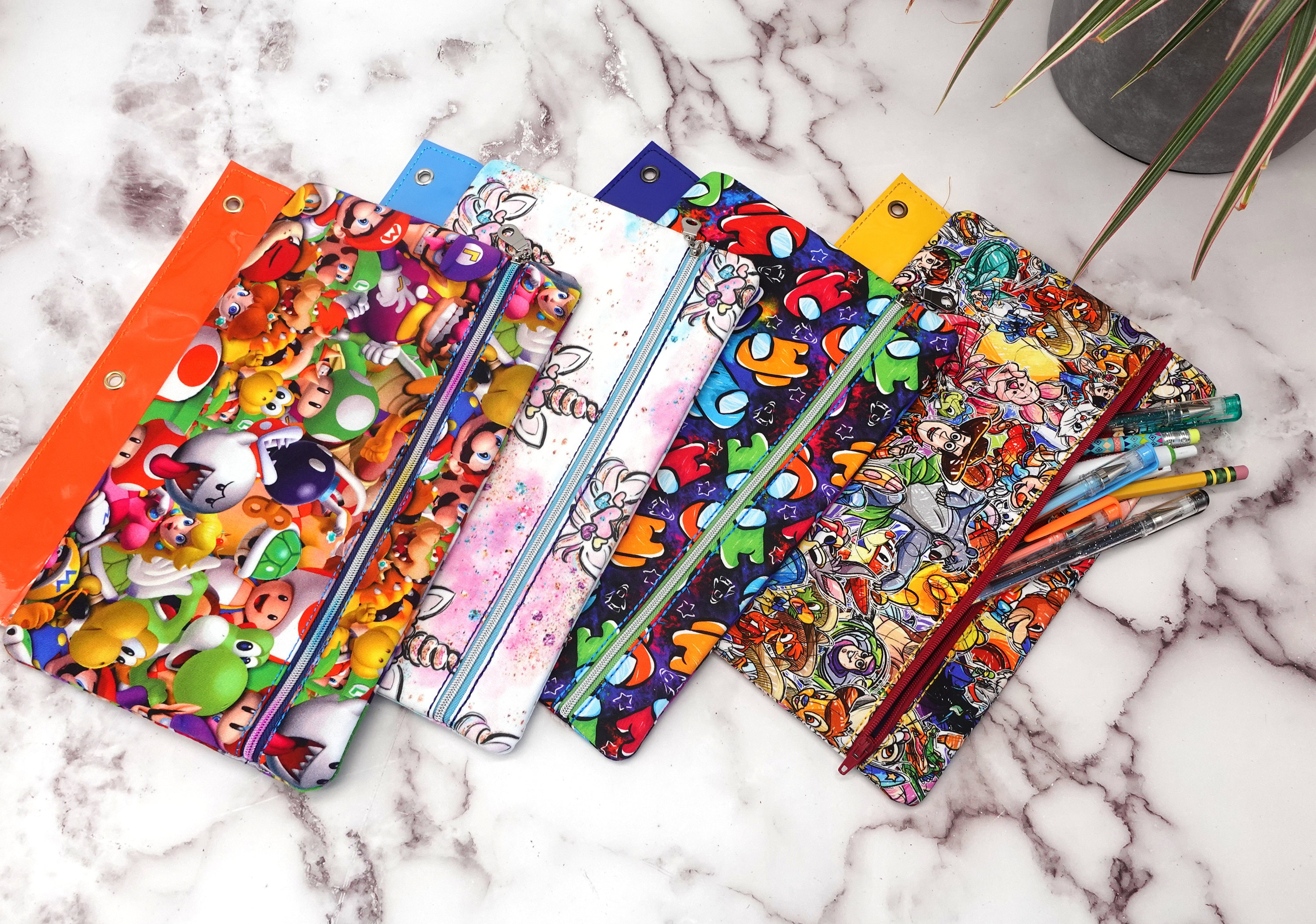 Binder Zipper Pouch 3ring Binder Pouch Pencil Binder Etsy