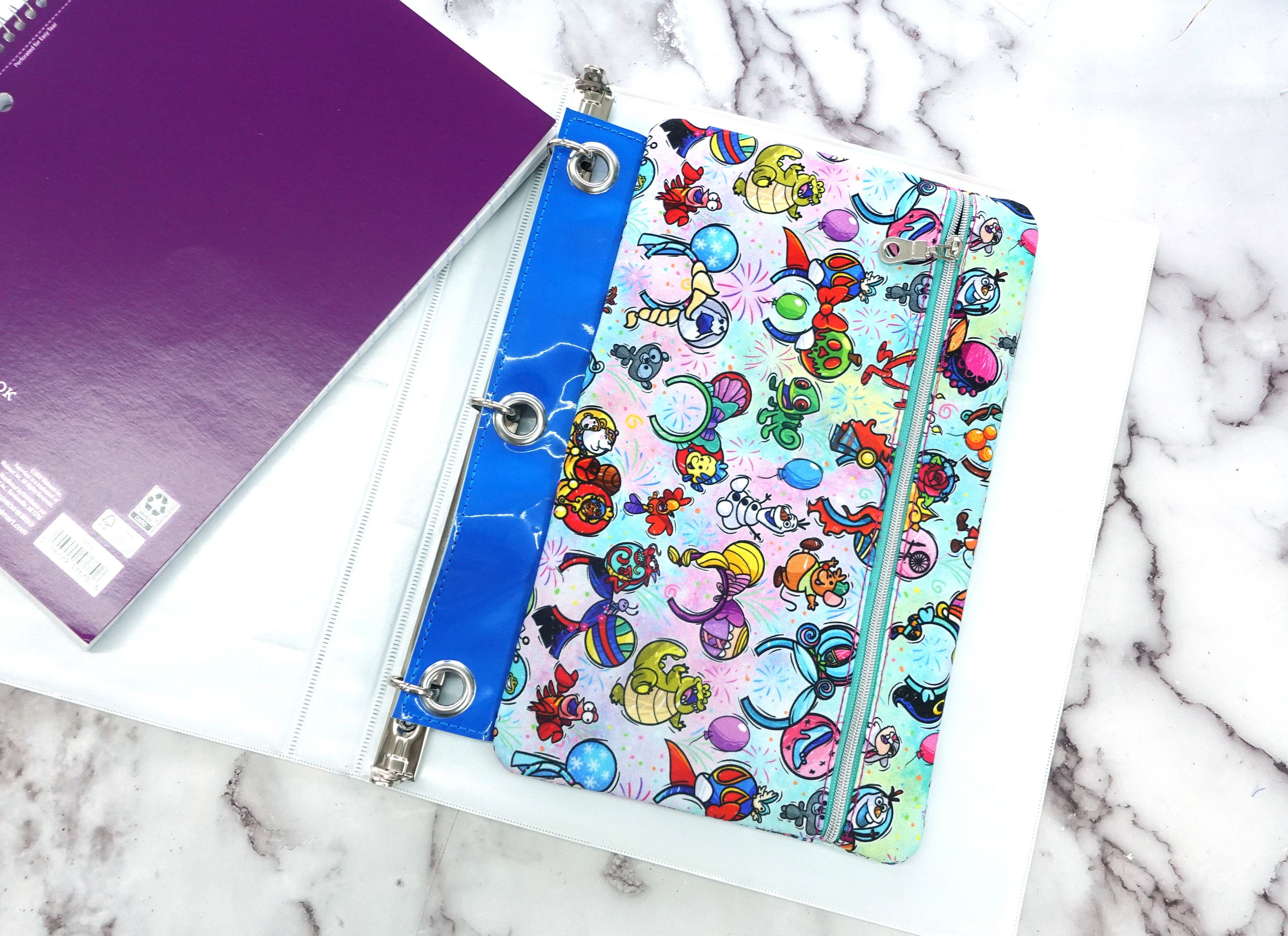 Binder Zipper Pouch 3ring Binder Pouch Pencil Binder Pouch Etsy