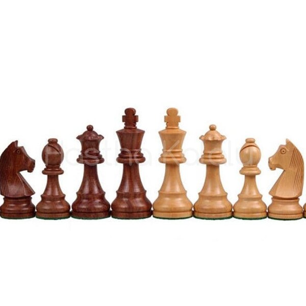 Staunton Style/ Tournament Series Sheesham/ Indian Rosewood Chess Pieces, Weighted, German Knight/ gift/gift for her/Mothers day gift