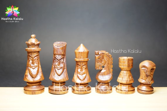 Giant Chess Piece 18 Inch Light Teak Pawn