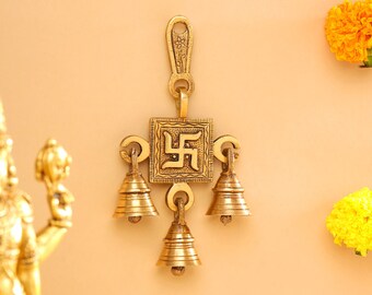 Brass Swastik Wall hanging bell