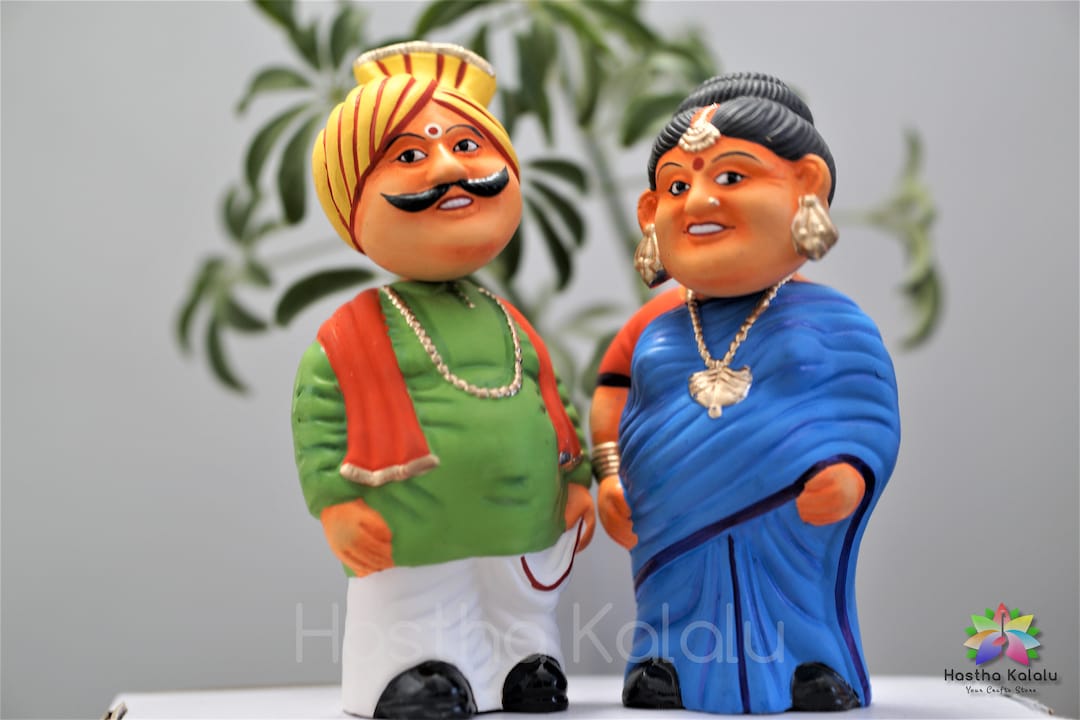 Head Nodding Toy/ Bobble Head Toy thathabamma Pair Budda Buddi Pair