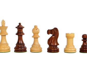 British Staunton Tournament Series Chess set, Weighted Rosewood and Boxwood Chess Pieces, 2 Extra Queens/ Mothers day gift