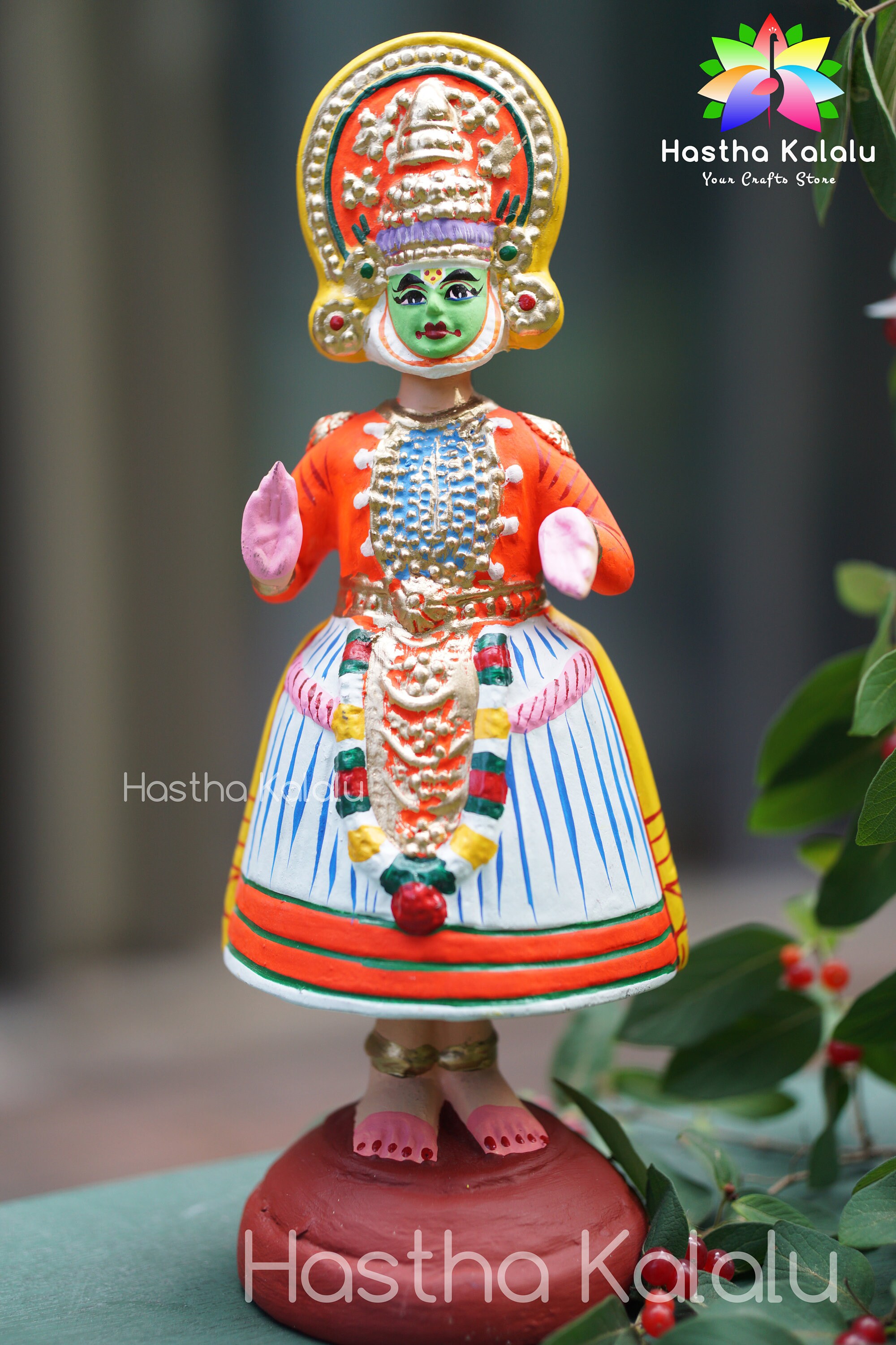 Kathakali Dancing Doll / Papier Mache Kerala Dancing Doll / Etsy