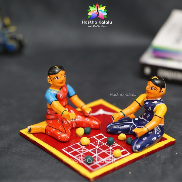 Home Making Indian Village Woman Theme | Handmade Wooden Working Women Theme | Golu Dolls | Navaratri Golu | Kondapalli Toys