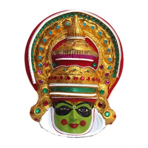 Kathakali Mask Wall Hanging in Fibre Kerala Crafts Handmade Crafts Navaratri Golu Bommala Kolovu image 1