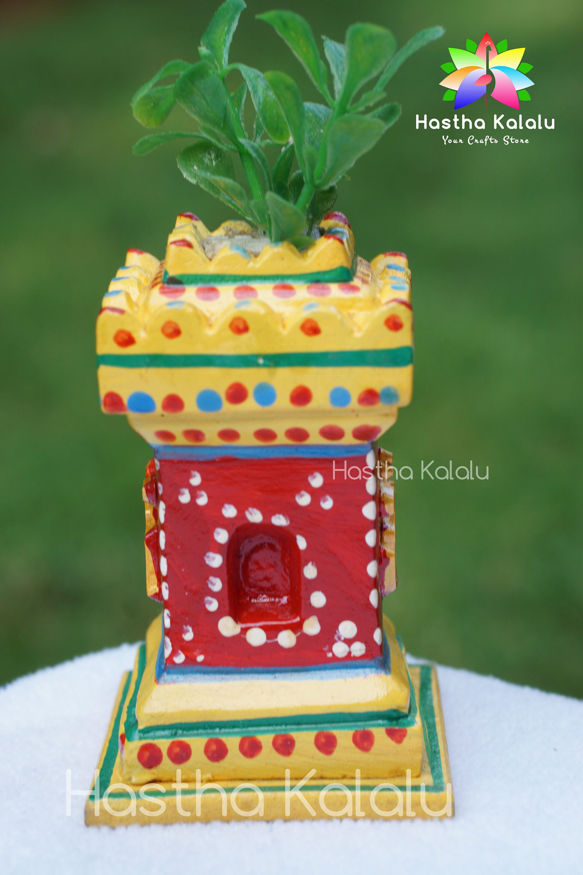 Handmade Vegetable Color Painted Tulasi Kota Show Piece Etsy