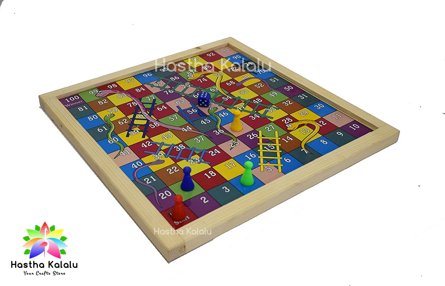 New Ludo & Snakes Ladders Board Game Play With Children Multi 1 Pc