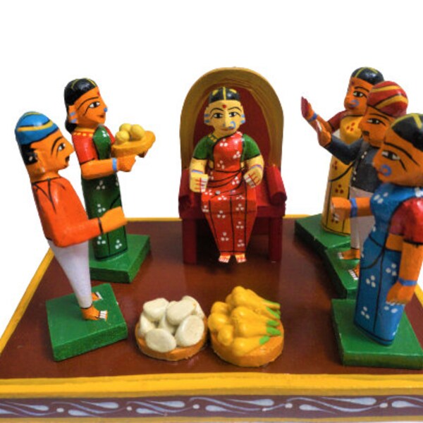 Seemantham/ Baby Shower set up Village Theme | Navaratri Golu | Bommala Koluvu ( Kondapalli Toys)